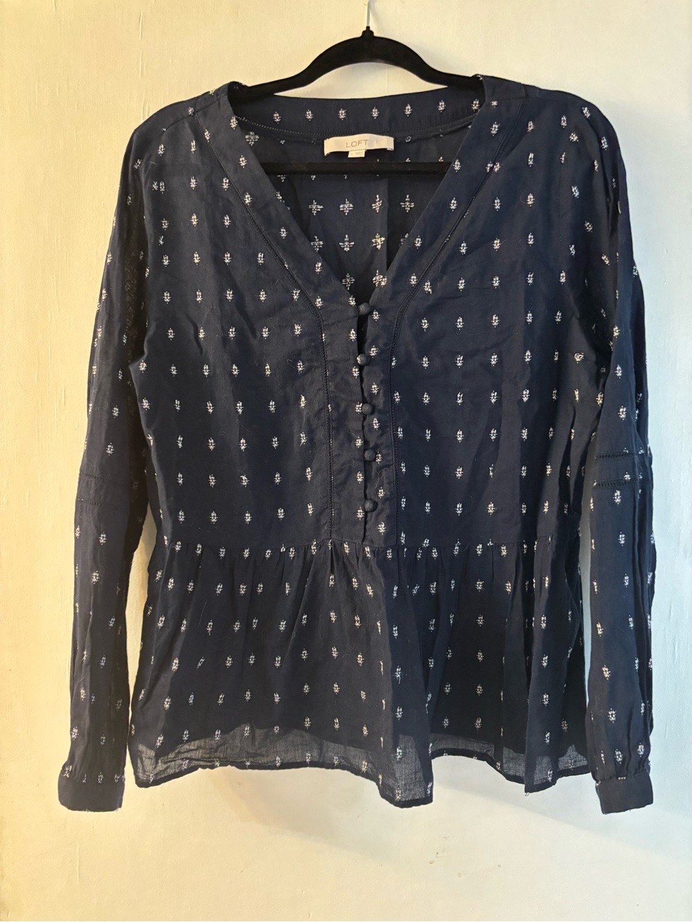 LOFT Navy Blue top